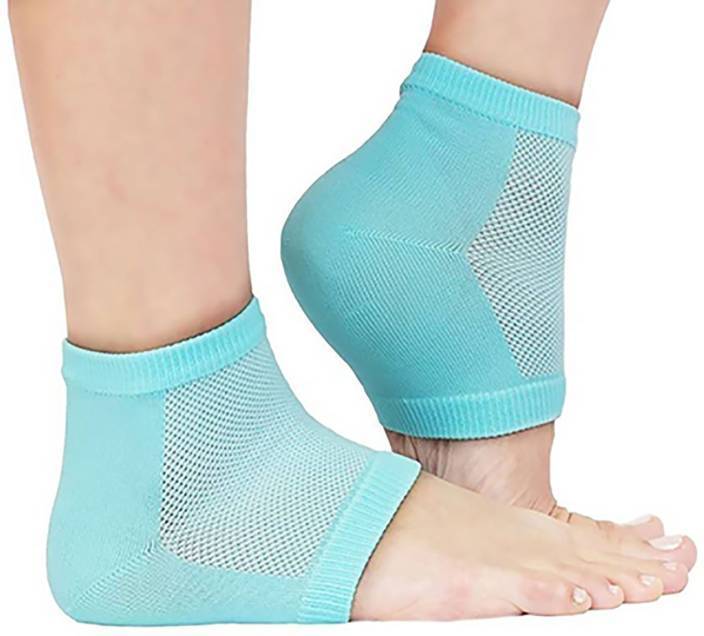 Multicolor silicone heel socks for pain relief. Multicolor silicone heel socks for pain relief.